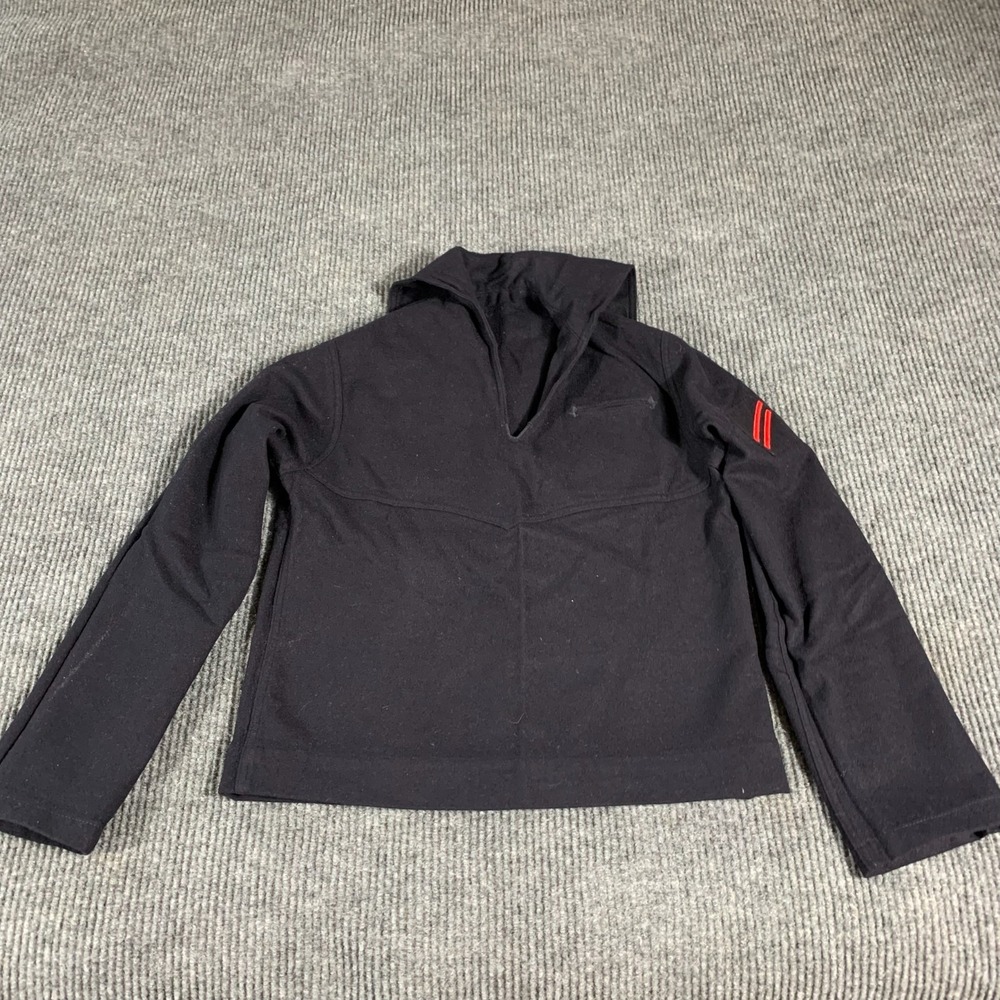 VTG US Navy Dress Jumper 38 Small Black‎ Wool Cracker Jack USA Military Vietnam